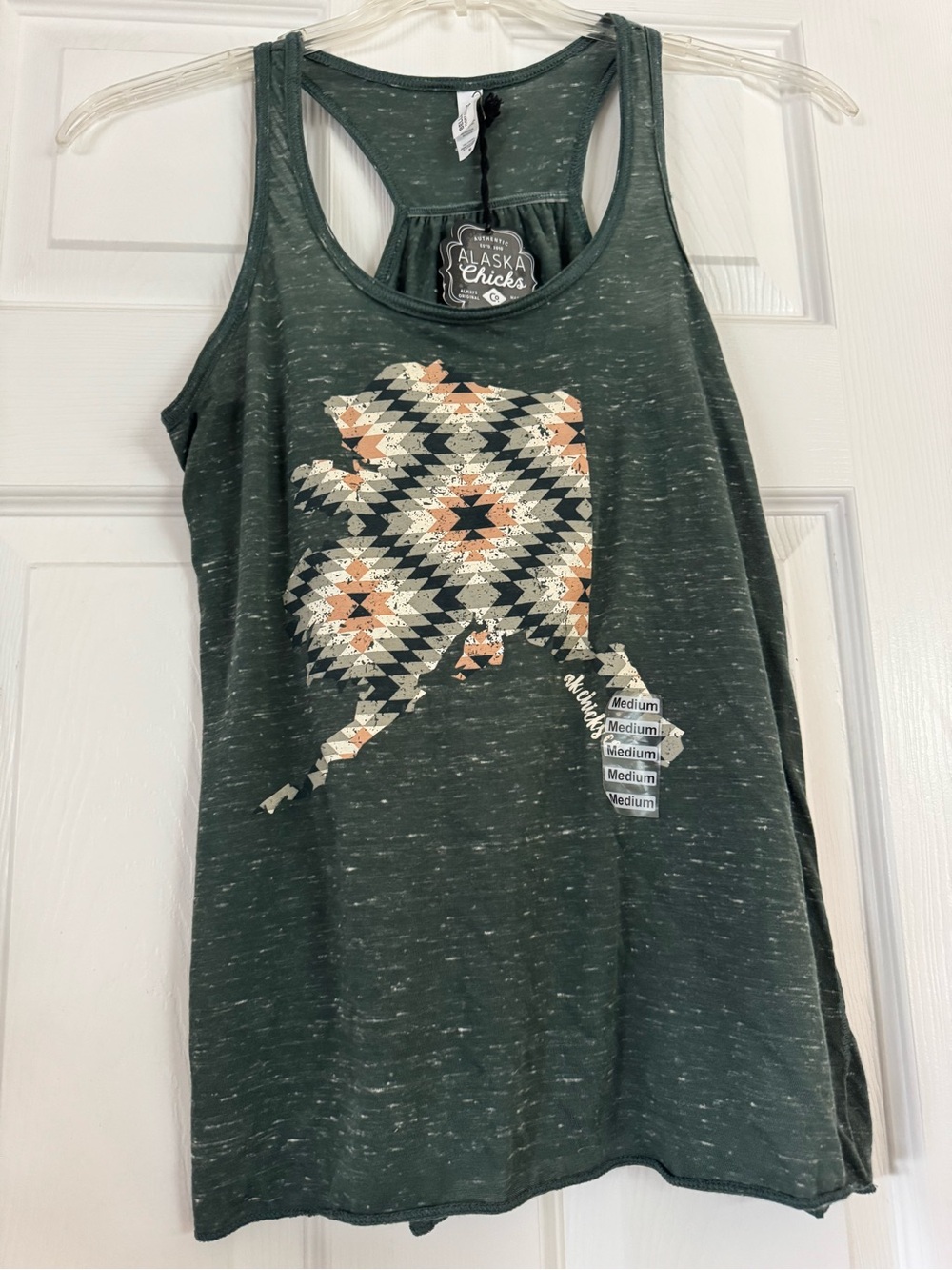 TWO Alaska Chicks Clothing Company tank tops size medium